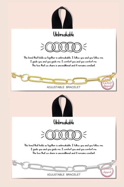BLB UNBREAKABLE SIMPLE METAL CHAIN BRACELET