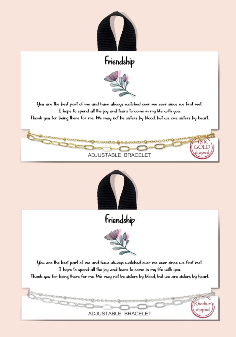 BLB FRIENDSHIP ADJUSTABLE MESSAGE BRACELET