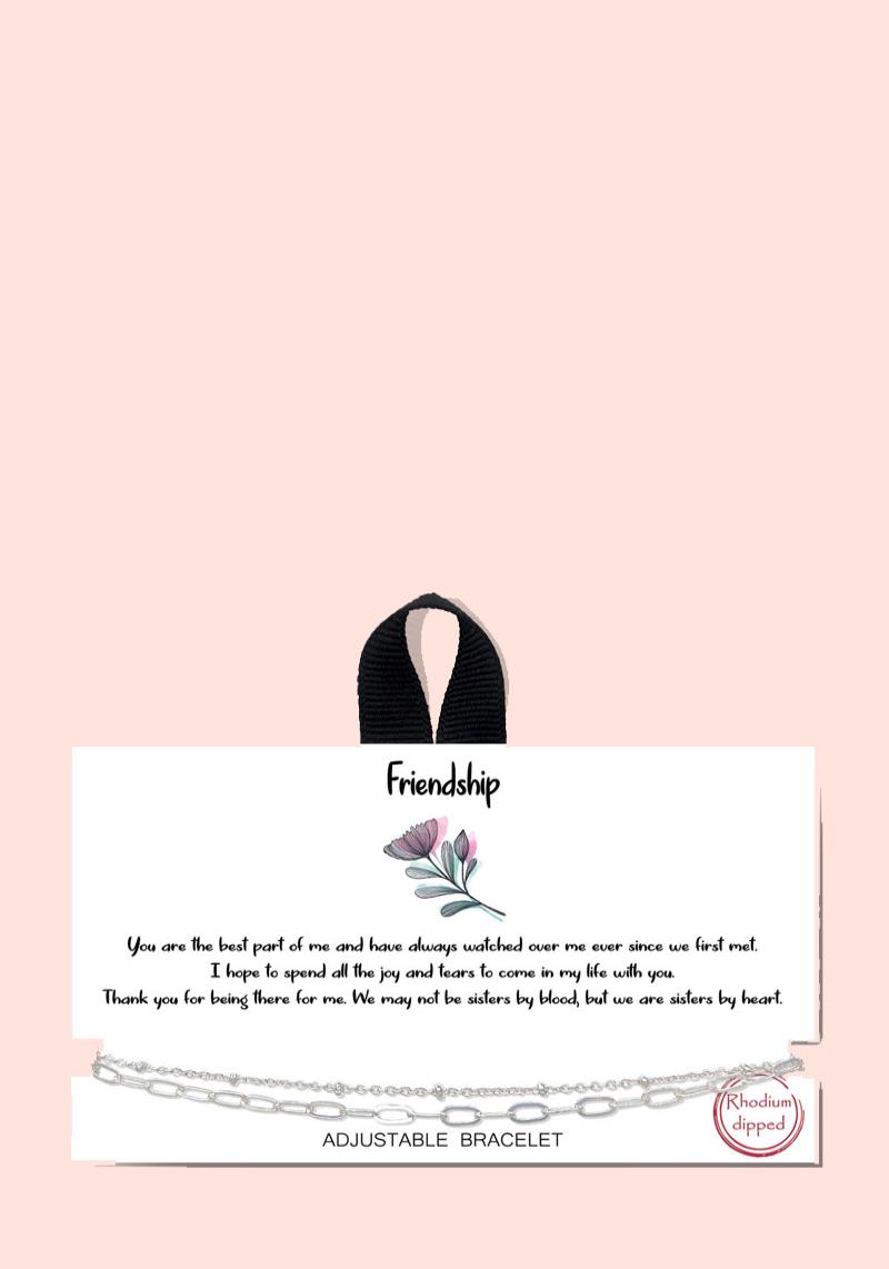 BLB FRIENDSHIP ADJUSTABLE MESSAGE BRACELET