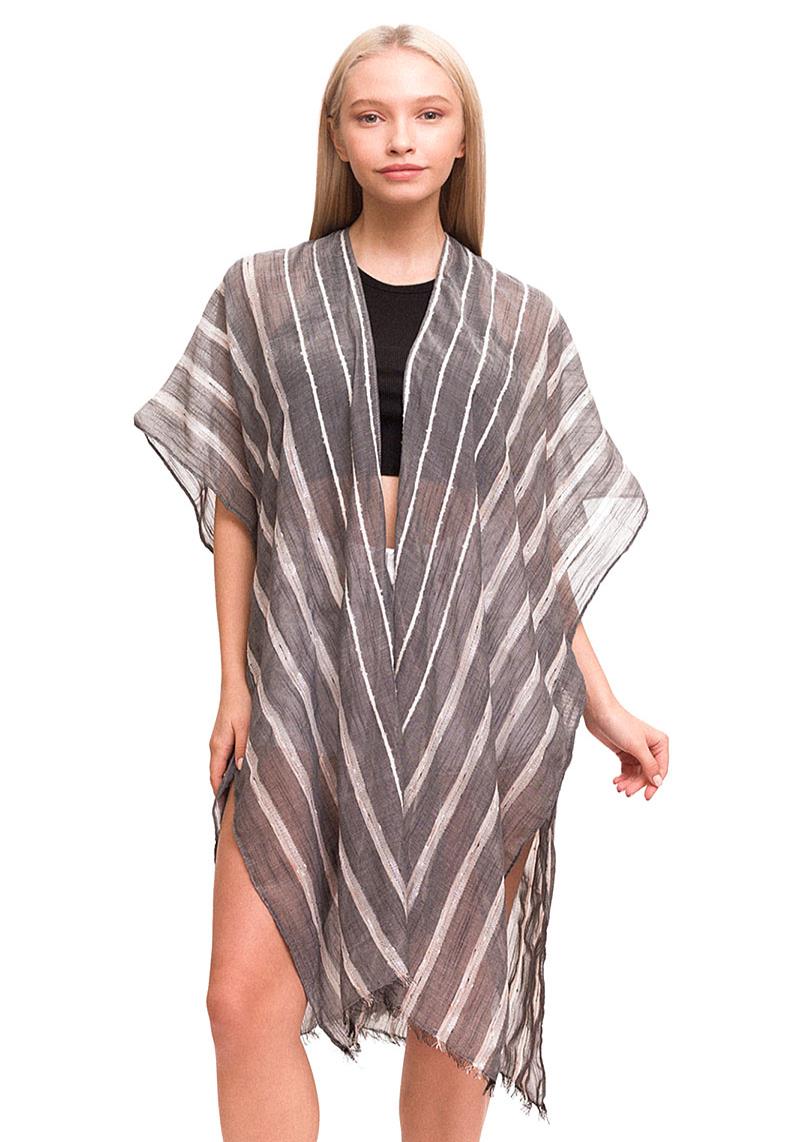 FASHION STRIPE KIMONO