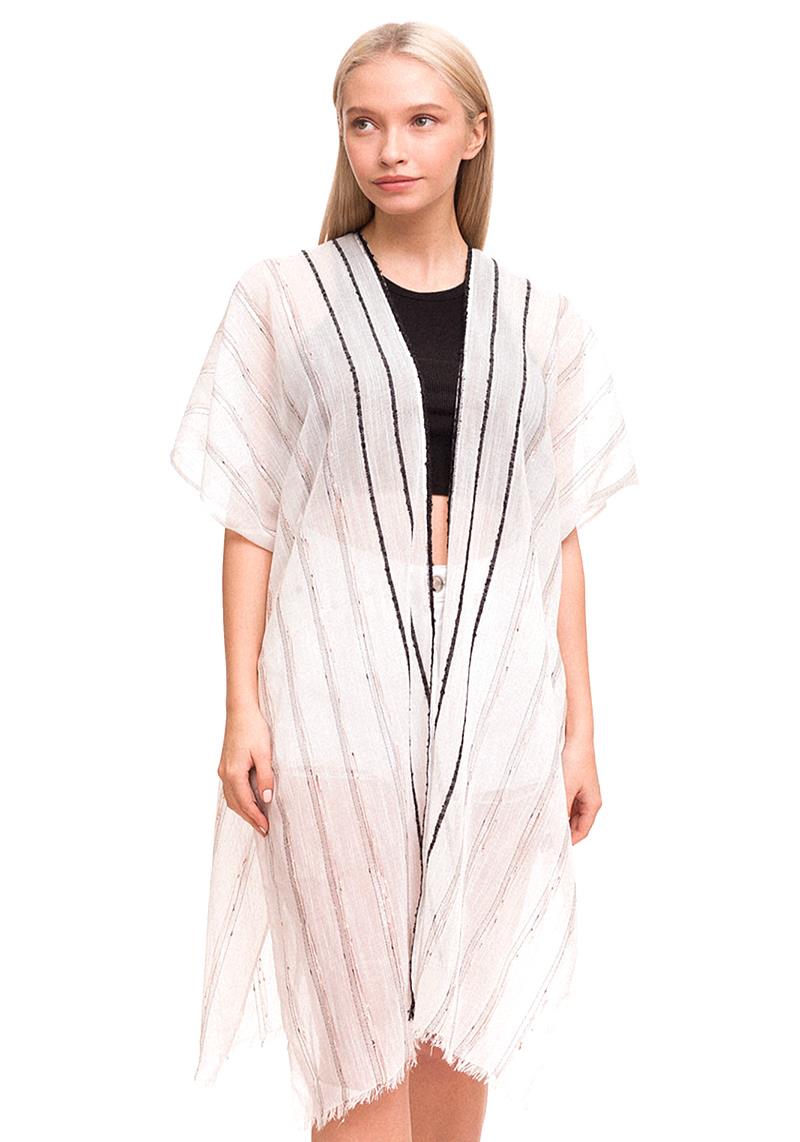 FASHION STRIPE KIMONO
