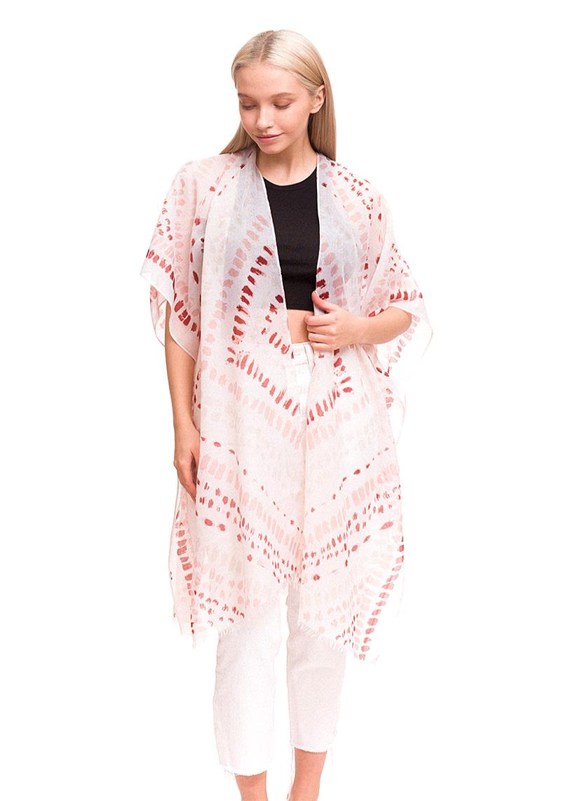 BRUSH STROKE PRINTED KIMONO