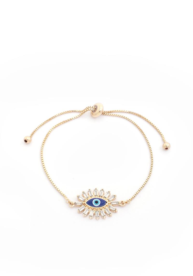 EYE RHINESTONE SLIDE BRACELET
