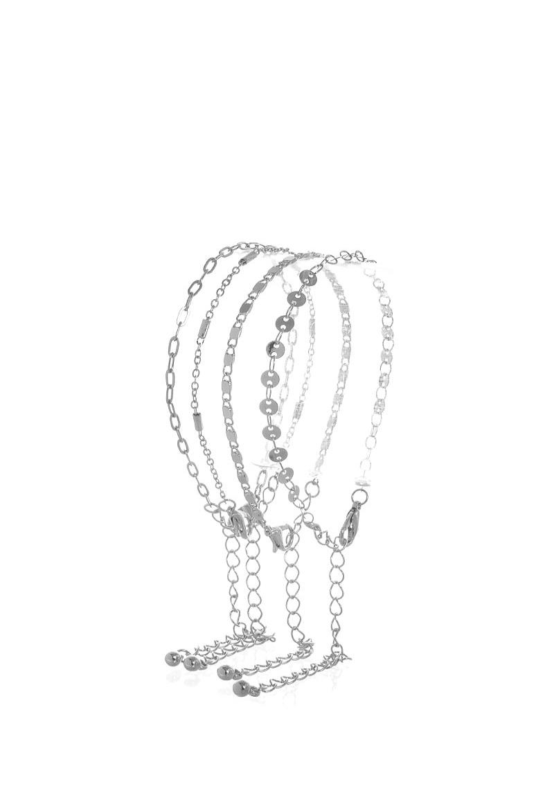 4 LAYER FASHION CHAIN BRACELET SET