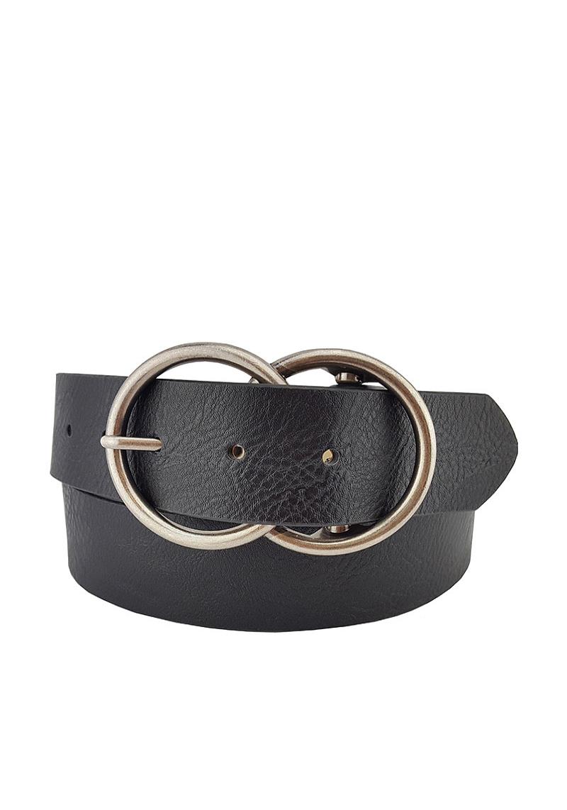 JEAN BELT WITH DOUBLE ROUND BUCKLE