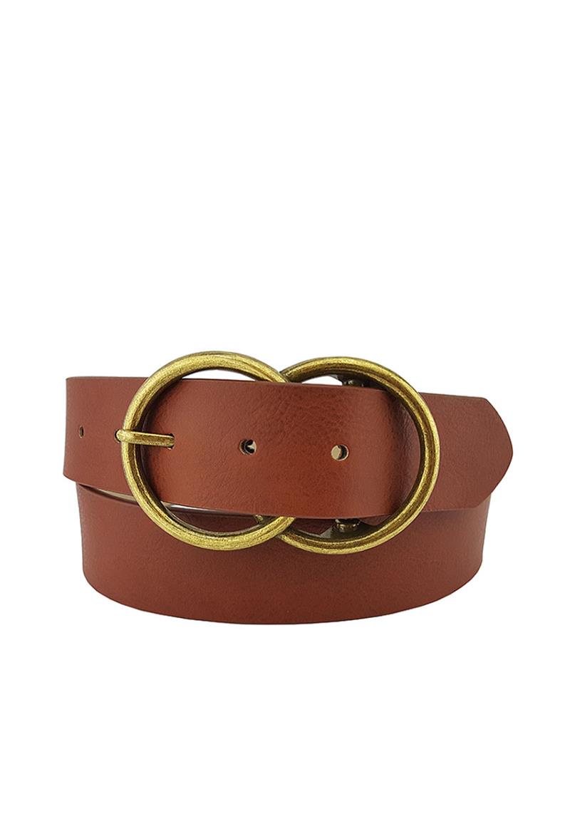 JEAN BELT WITH DOUBLE ROUND BUCKLE