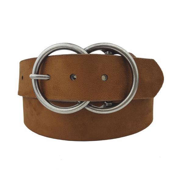 POPULAR JEAN BELT WITH DOUBLE ROUND BUCKLE