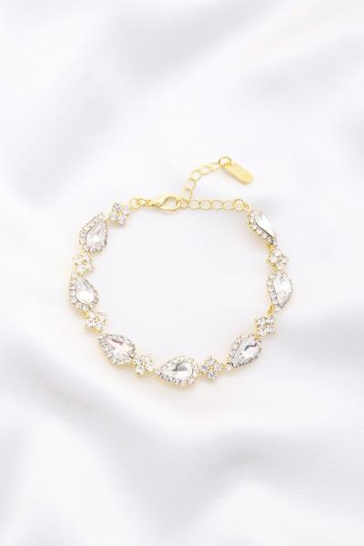 TEARDROP LINK RHINESTONE BRACELET