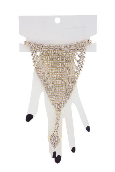 RHINESTONE RING BRACELET