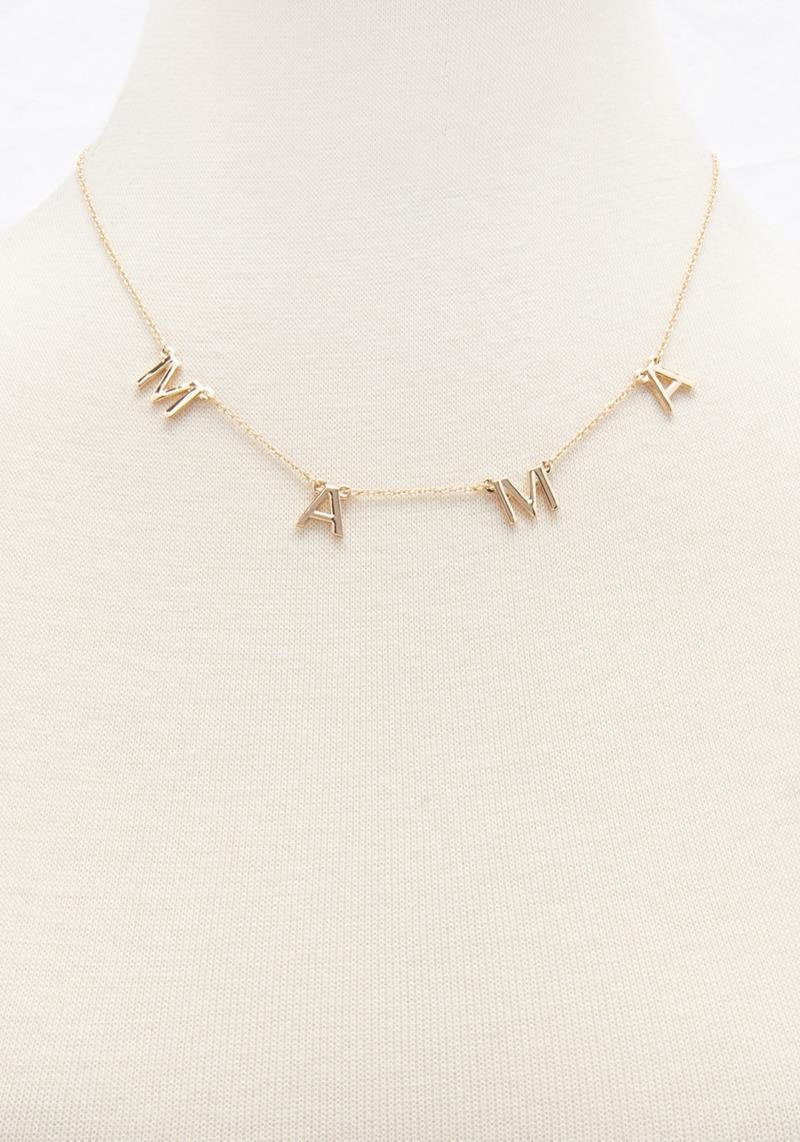 METAL MAMA LETTER NECKLACE