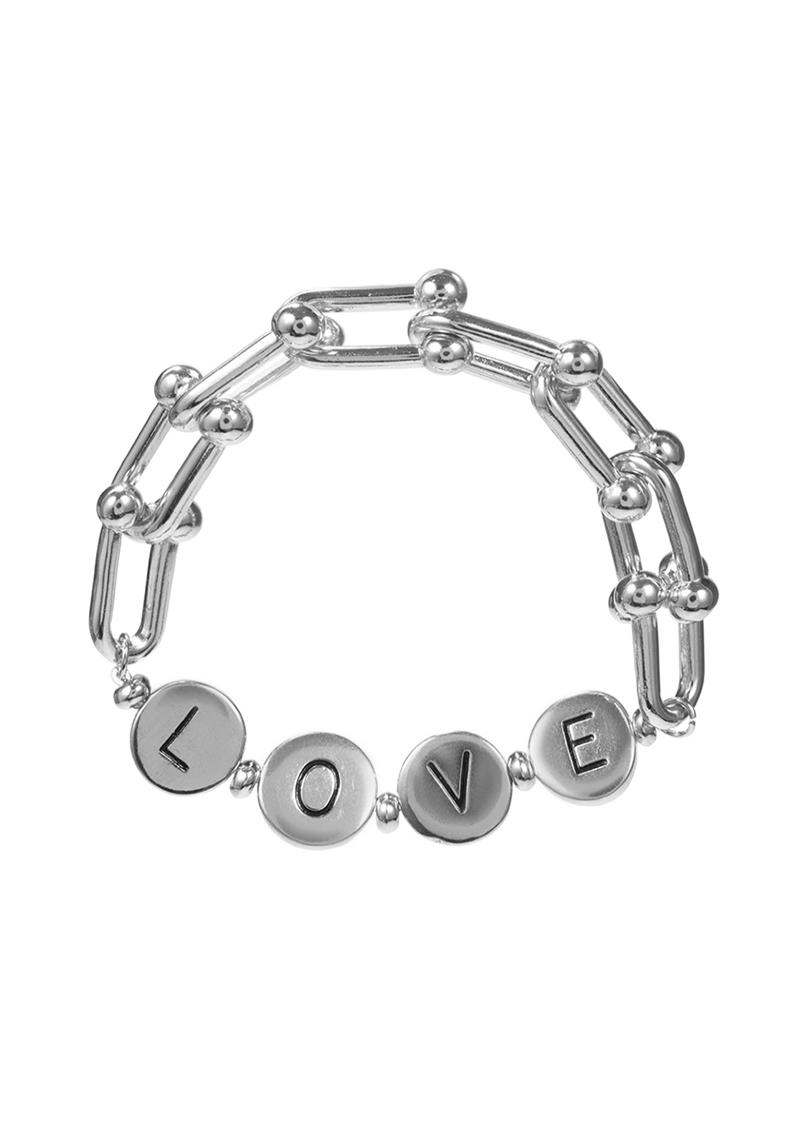 METAL U CHAIN MAMA LOVE LETTER BRACELET