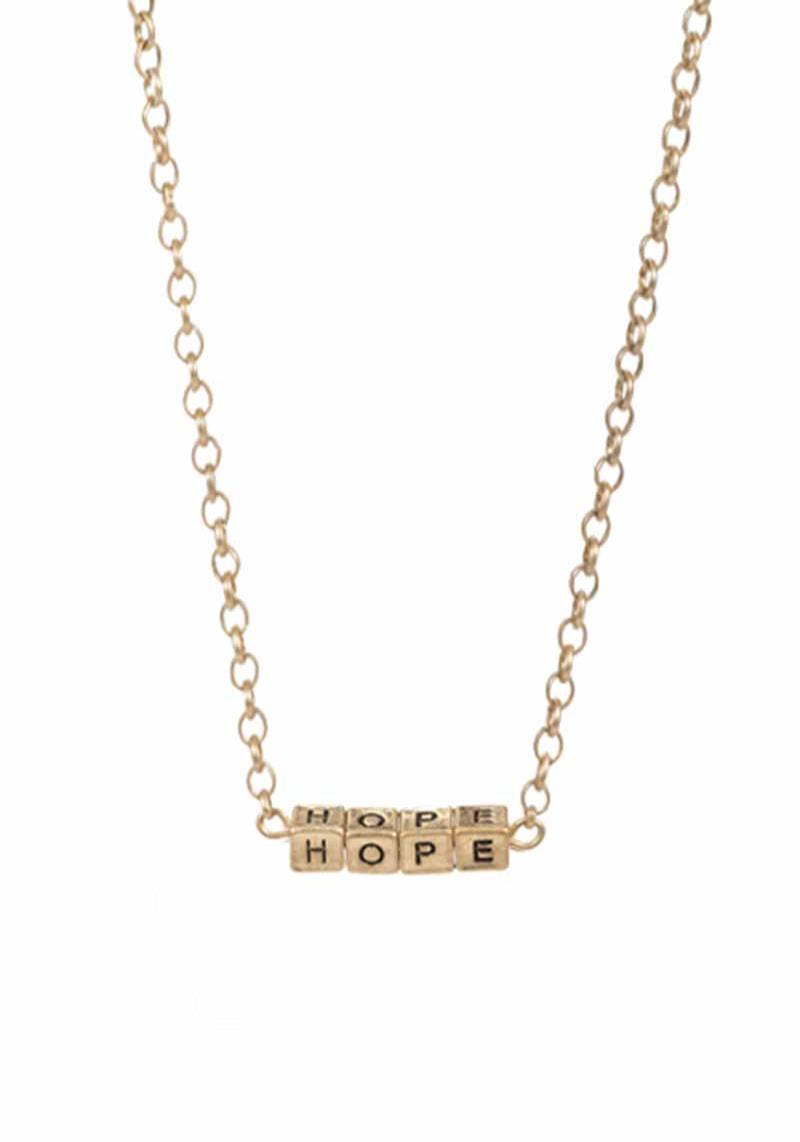 METAL LOVE MAMA BLOCK LETTER NECKLACE