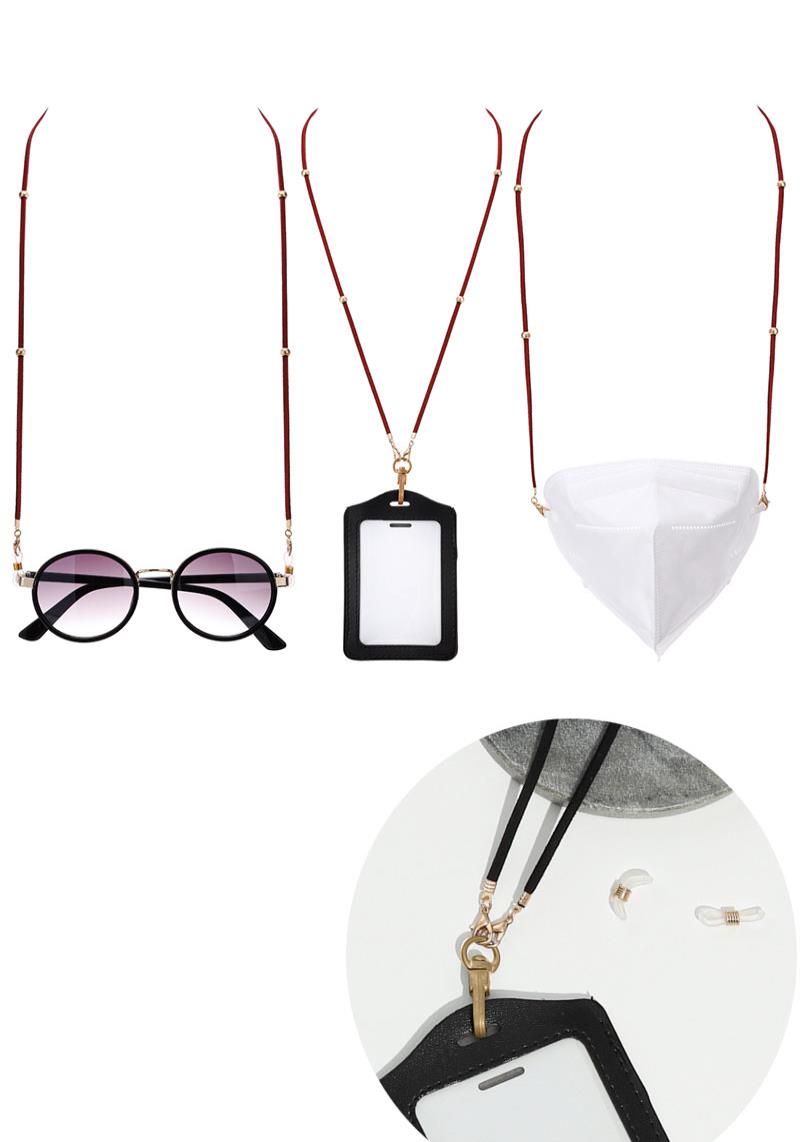 LEATHER CORD MASK ID GLASSES LANYARD LONG STRAP CHAIN