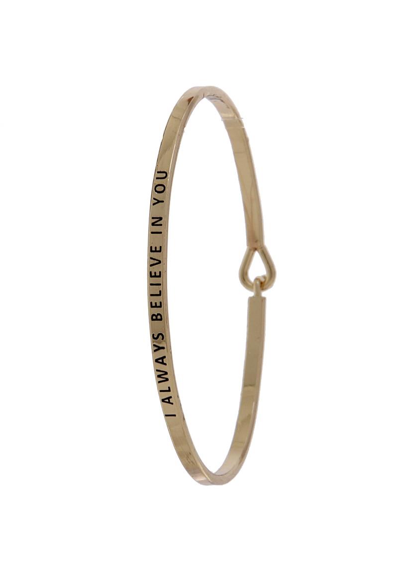 I Always Believe In You Inspiration Bangle