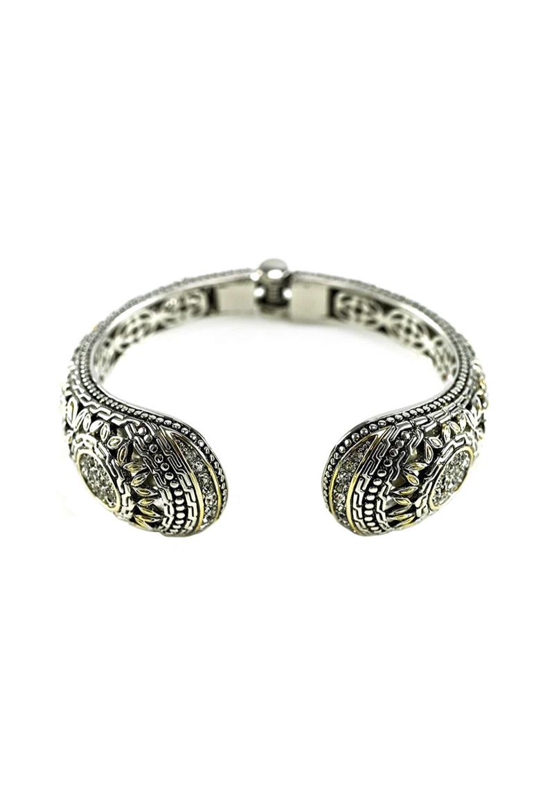 STYLISH METAL DESIGN OPEN CUFF BRACELET
