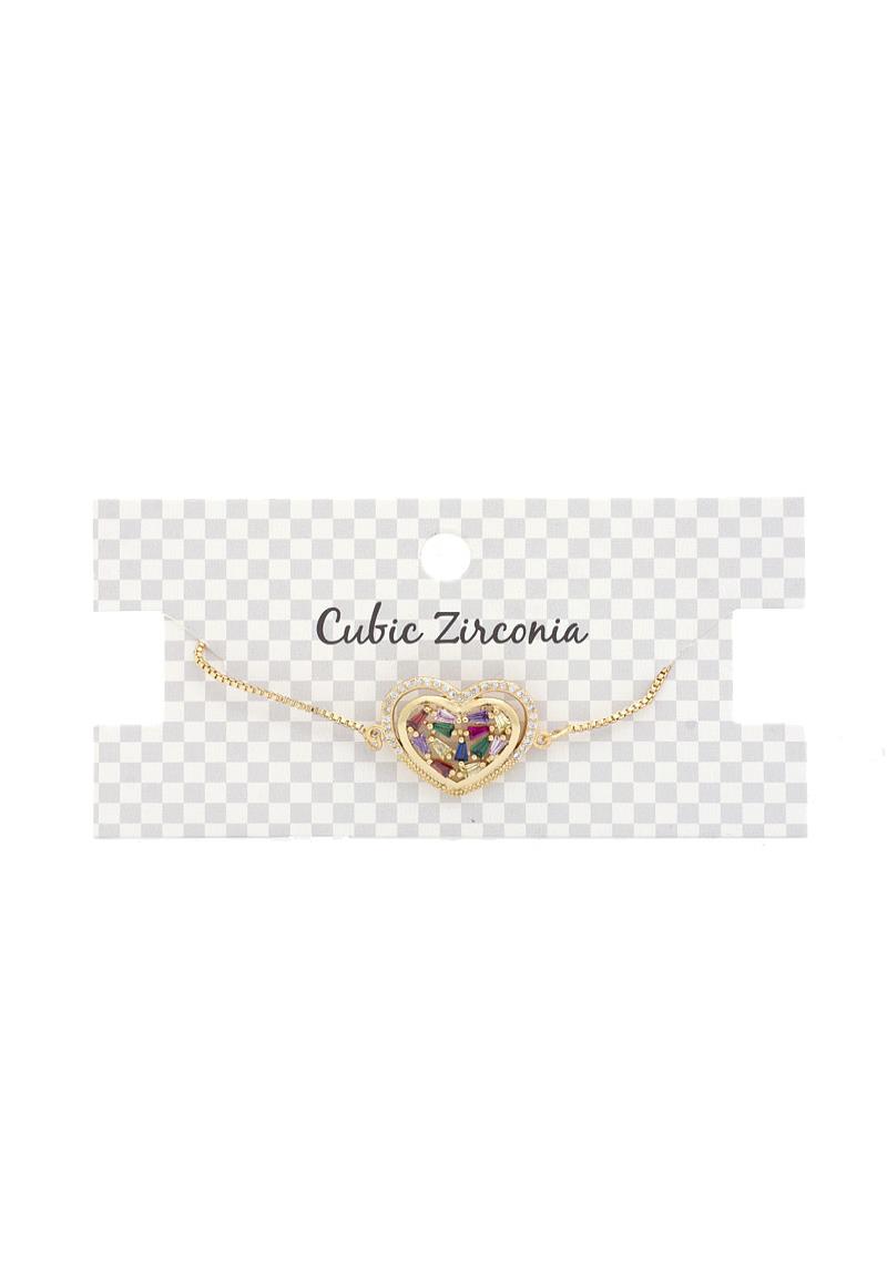 HEART CUBIC ZIRCONIA BRACELET