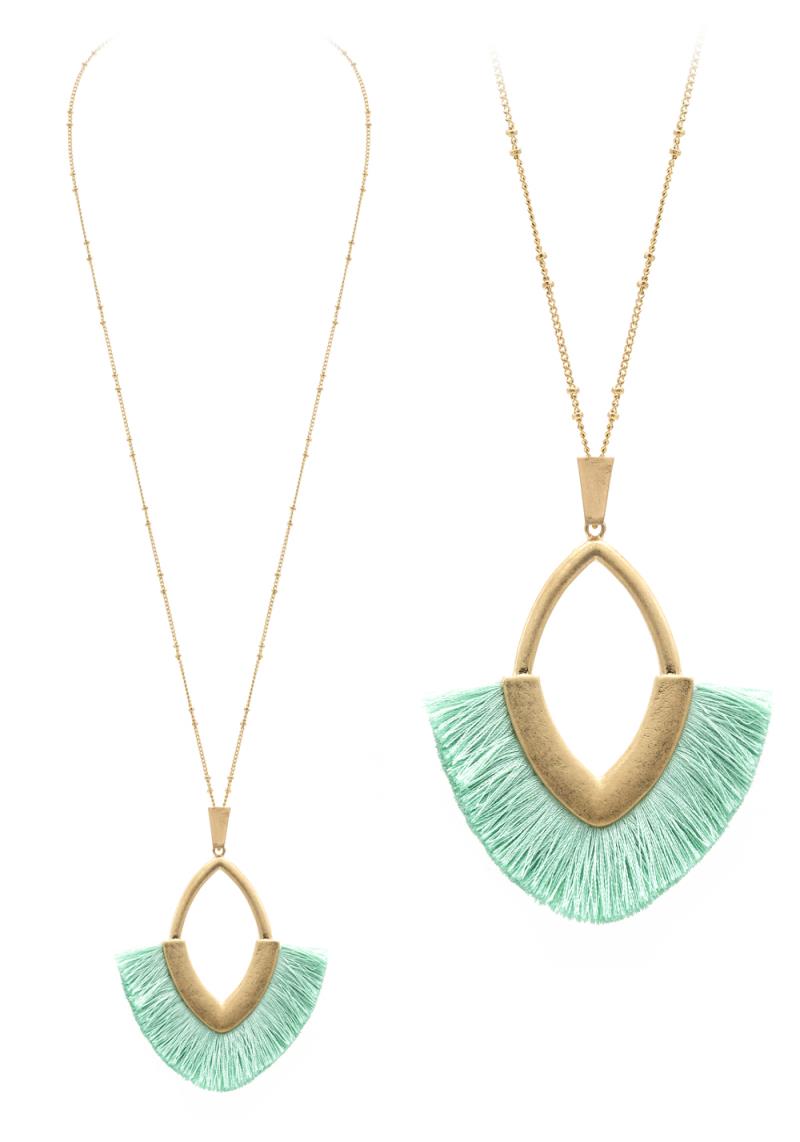 FASHION TASSEL LONG NECKLACE