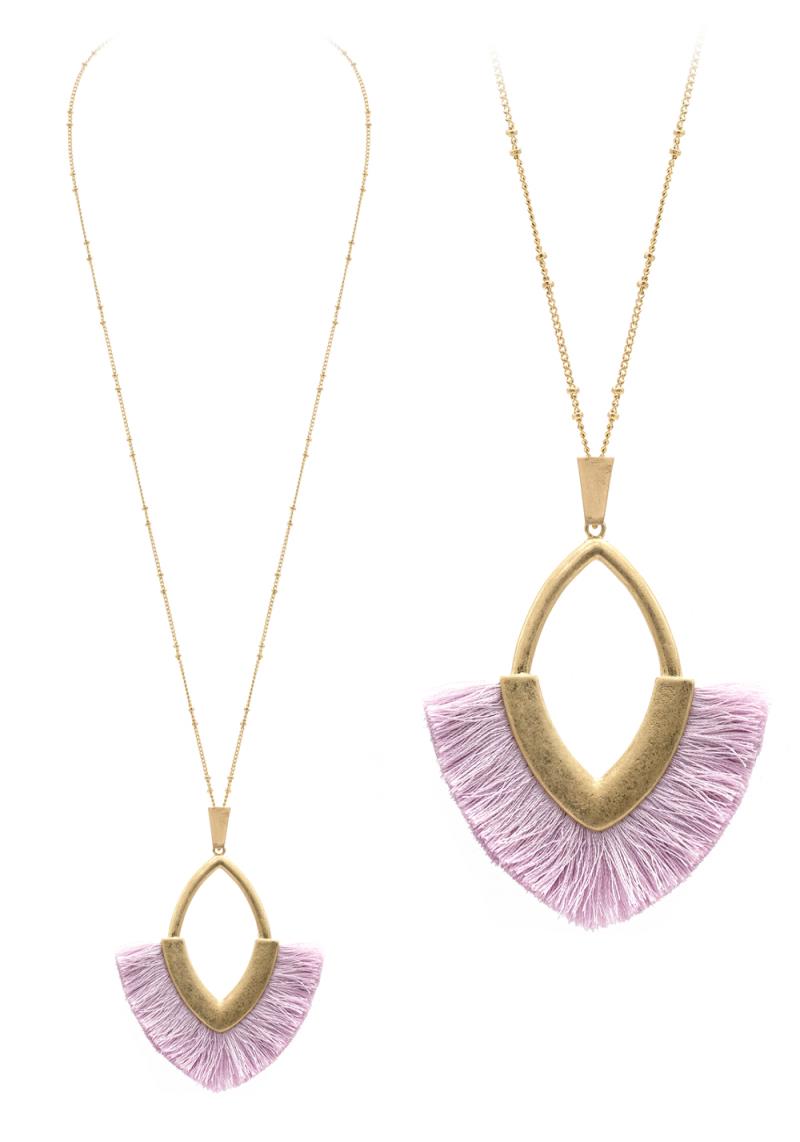 FASHION TASSEL LONG NECKLACE