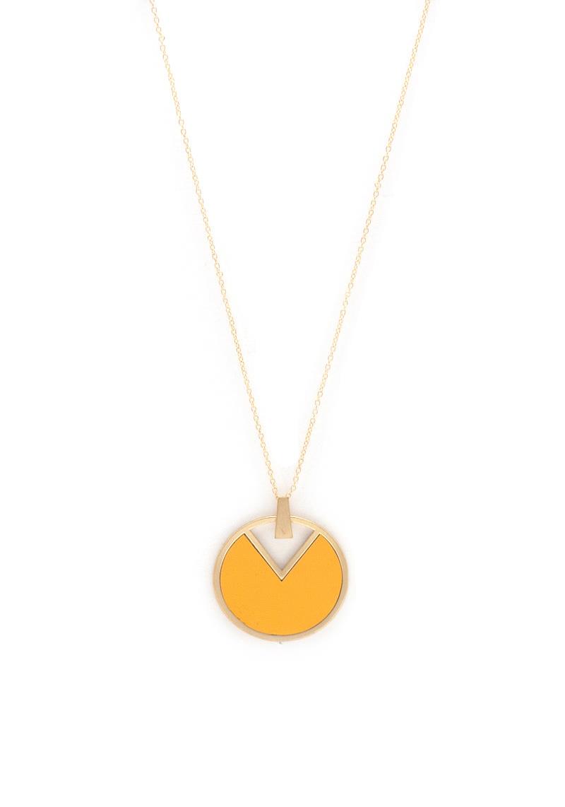 ROUND V SHAPE PENDANT NECKLACE