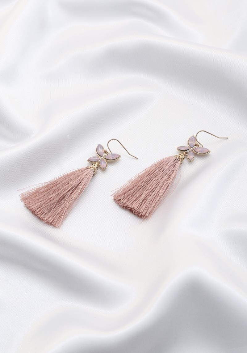 BUTTERFLY TASSEL DANGLE EARRING