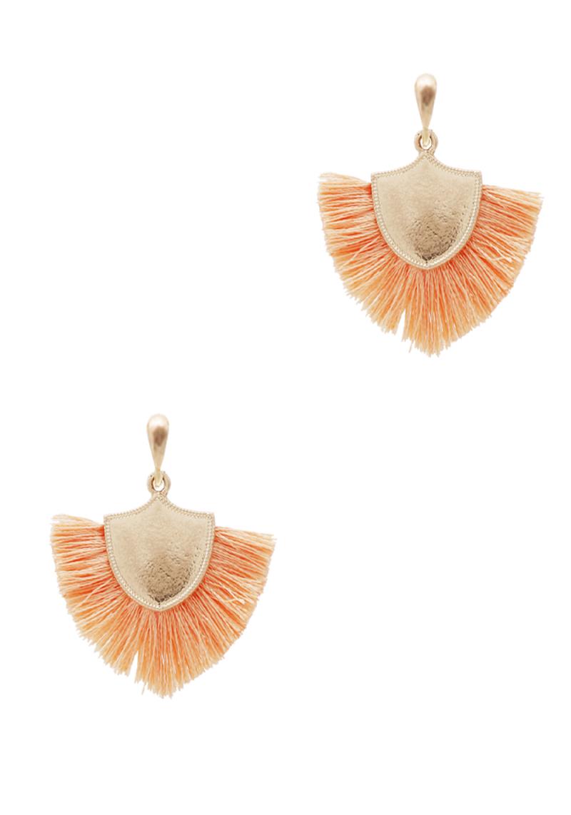 METAL TASSEL DANGLE EARRING