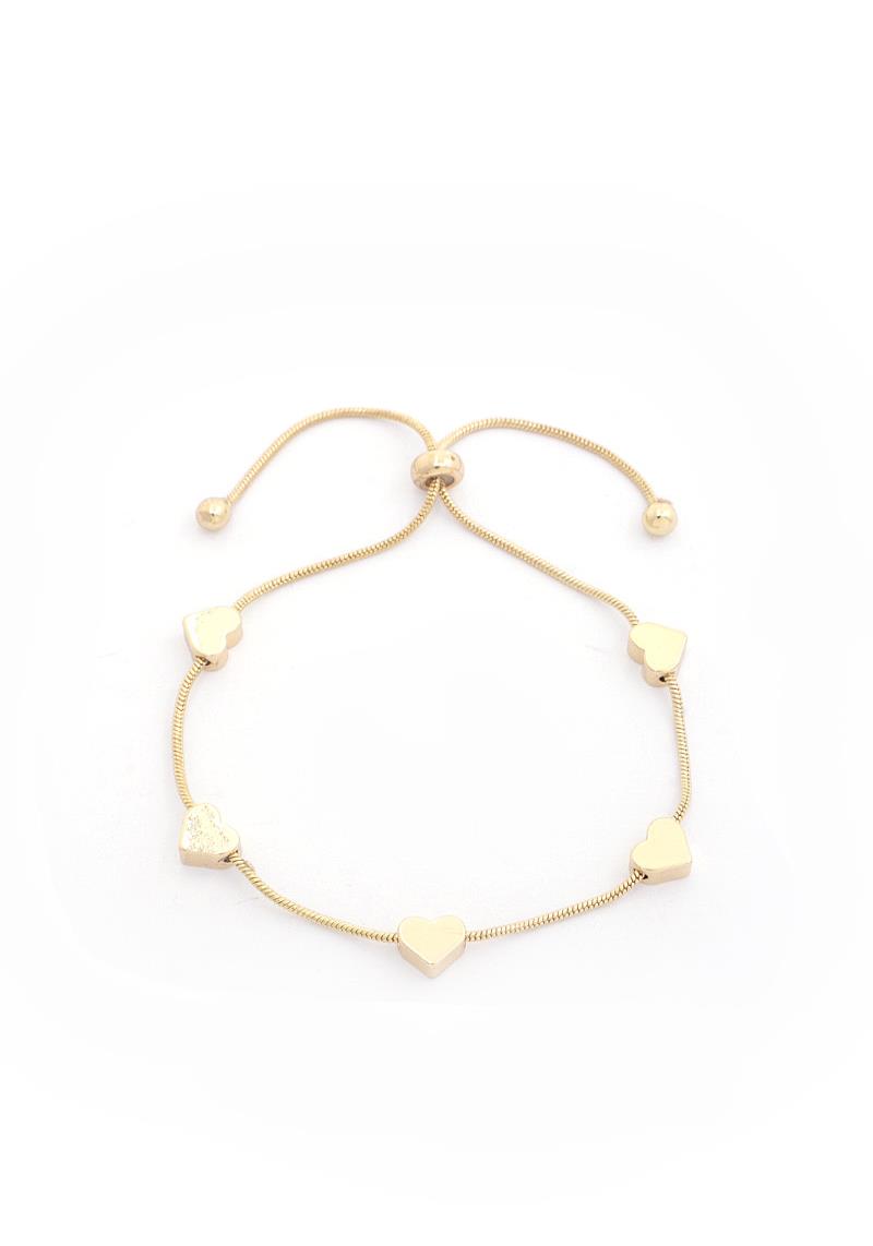 HEART CHARM SLIDE BRACELET