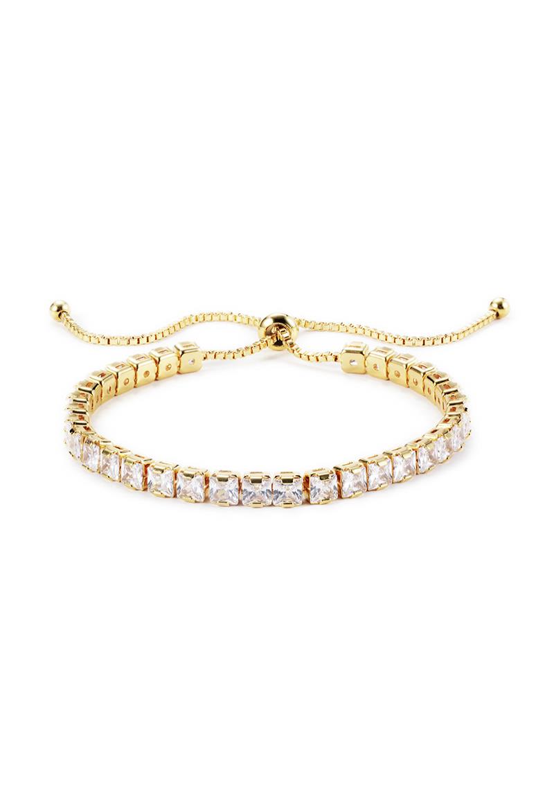 FASHION 1 LINE RHINESTONE ADJUST BRACELET