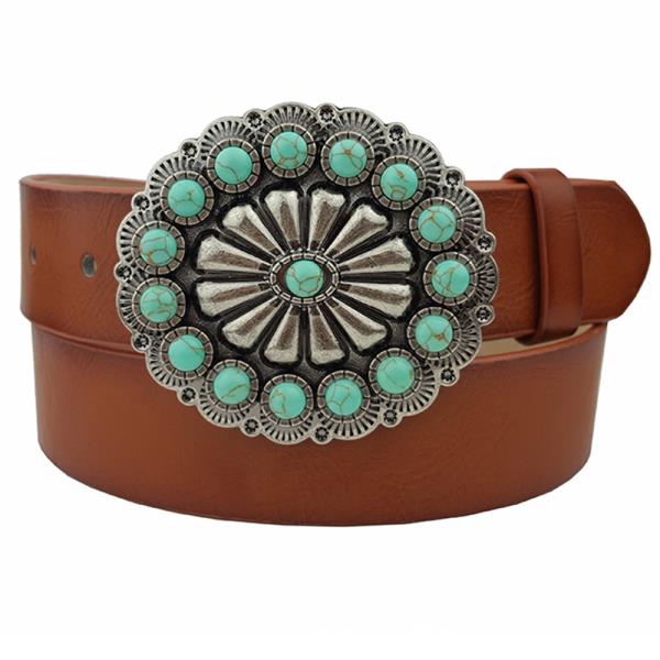 WESTERN TURQUOISE BUCKLE BELT