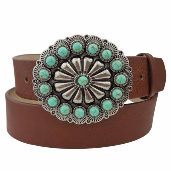 WESTERN TURQUOISE BUCKLE BELT