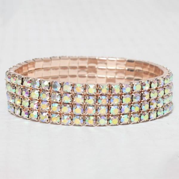 PAVED ENCRUSTED RHINESTONE STRETCH BRACELET