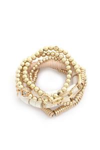HEISHI BEAD ASSORTED BRACELET SET