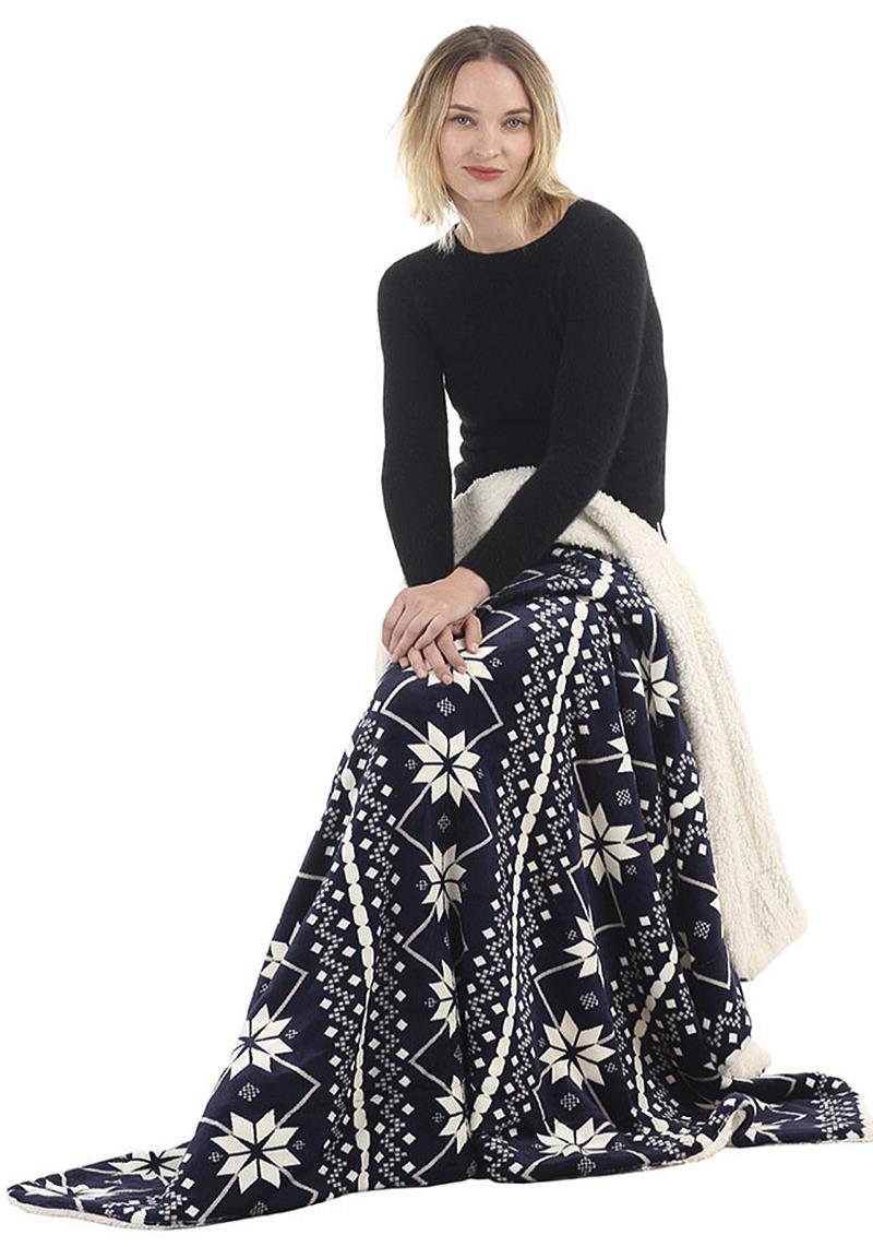 SOFT WARM FLORAL CRYSTAL DESIGN BLANKET