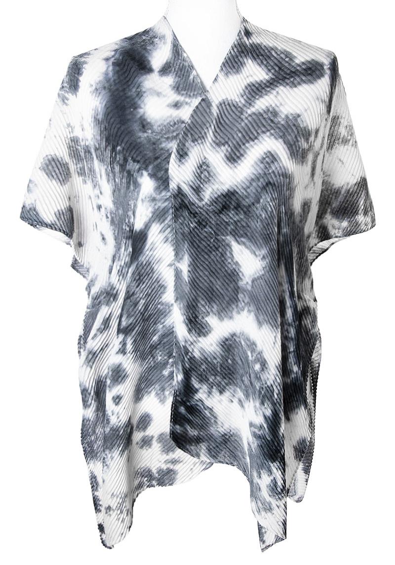 TIE DYE WRINKLED DESIGN PONCHO