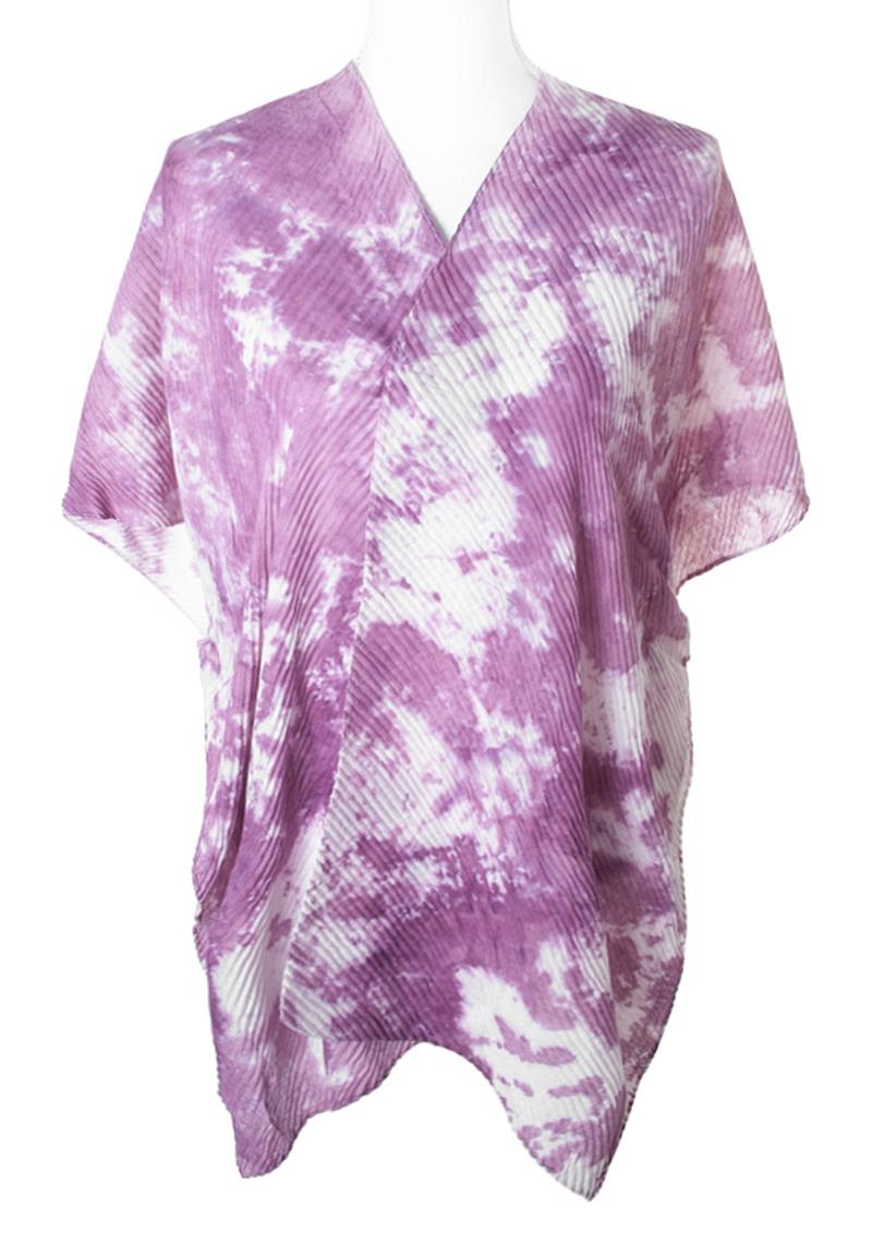 TIE DYE WRINKLED DESIGN PONCHO