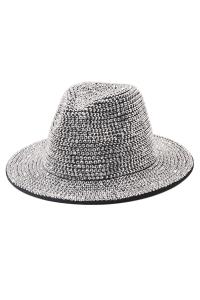 FULL RHINESTONE COVERED STYLISH FEDORA HAT