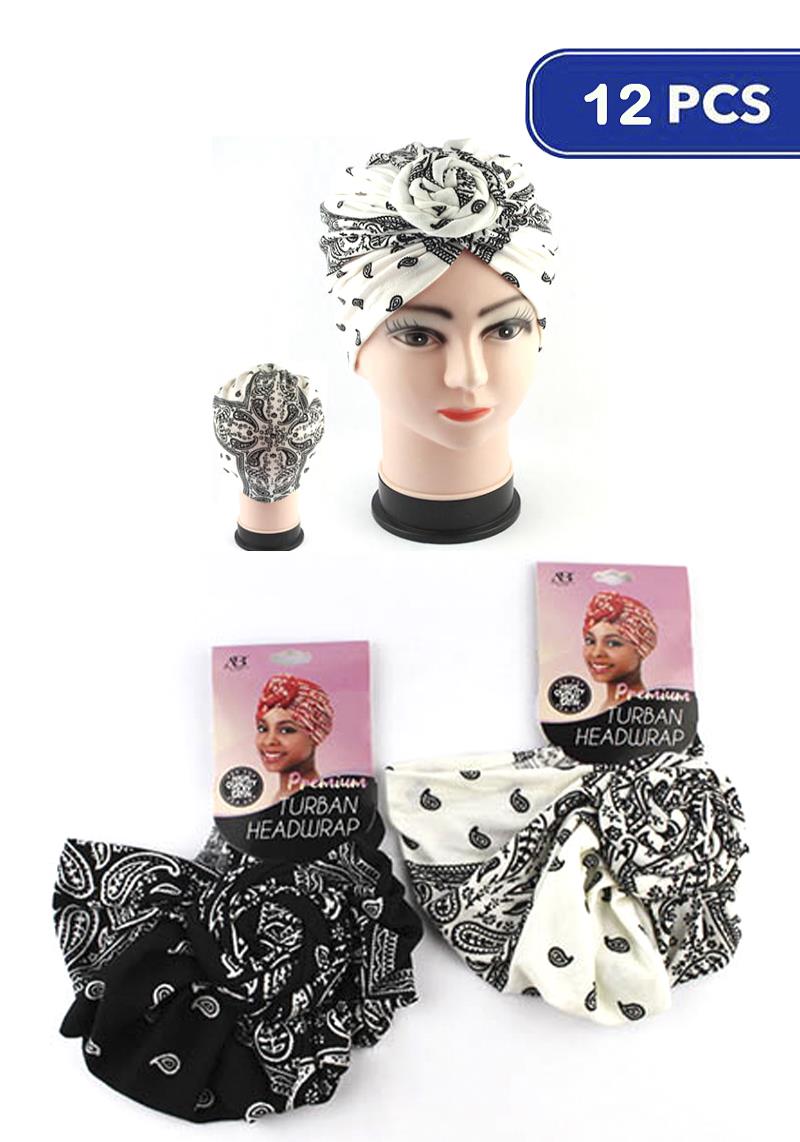 FASHION PAISLEY TURAN HEADWRAPS (12 UNITS)