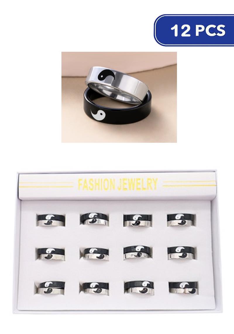 FASHION YIN AND YANG RING SET (12 UNITS)