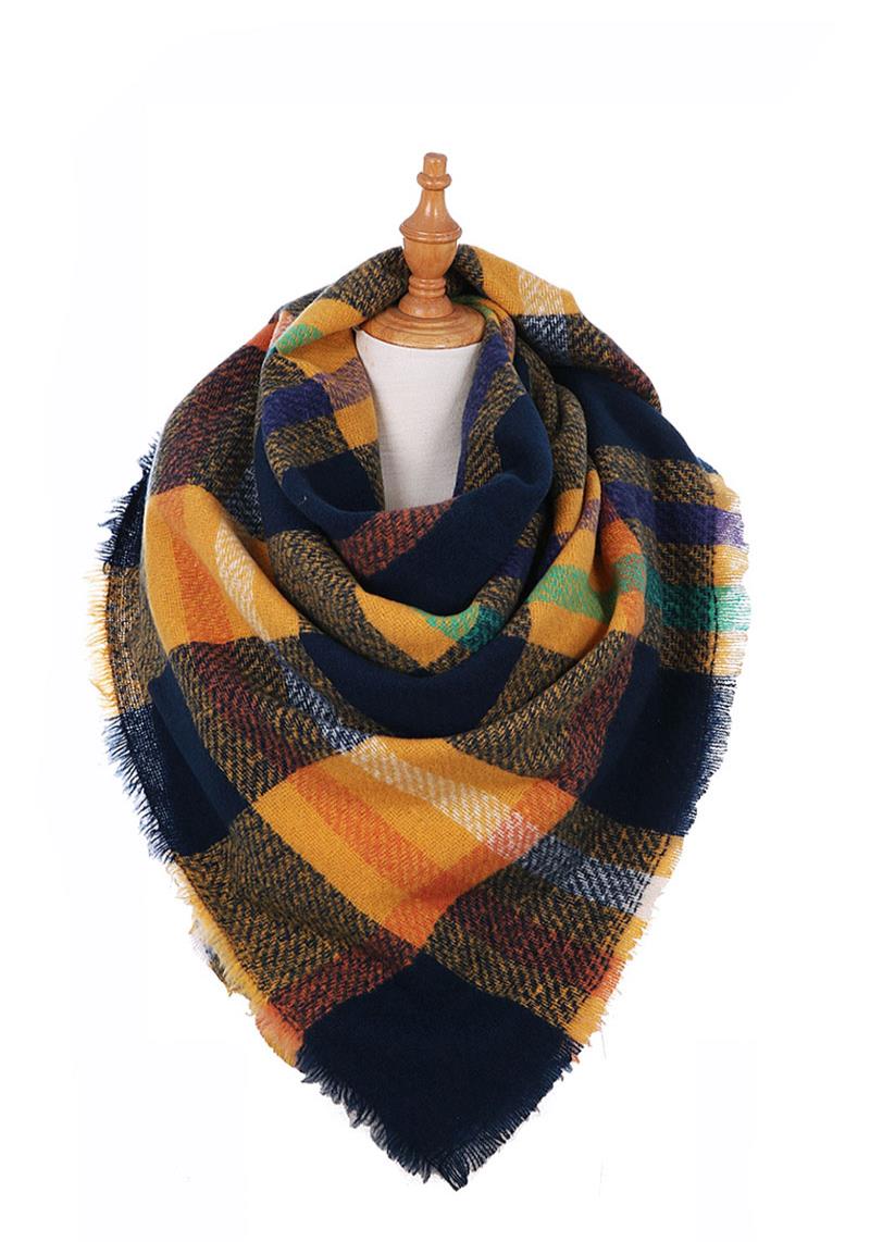 STYLISH CHENILLE TRENDY CHECK SCARF