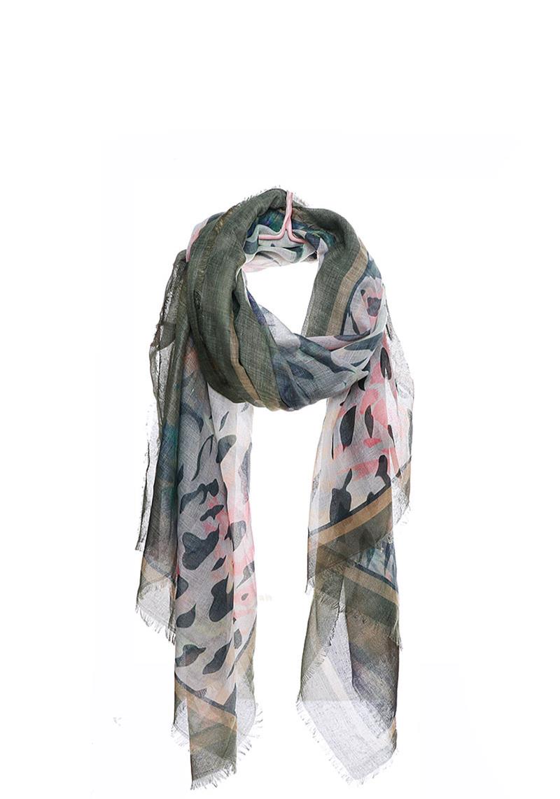 STYLISH MULTI COLOR AND PATTERN PRINT SCARF
