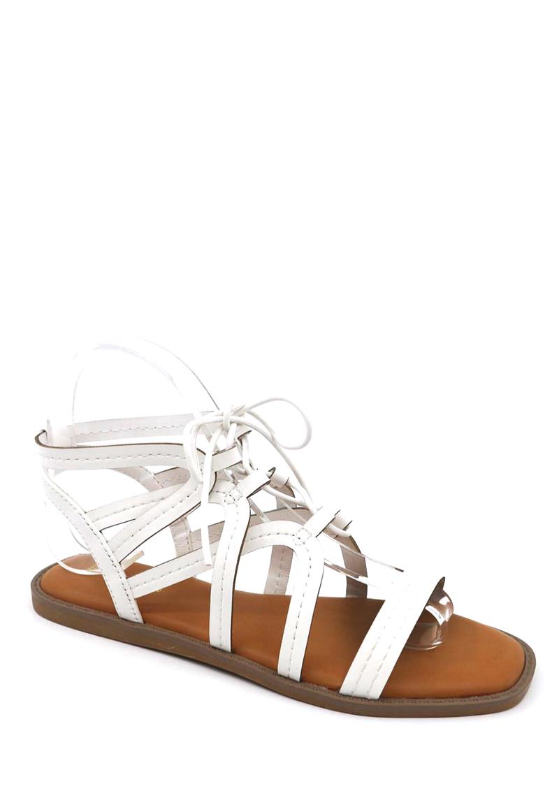 MULTI CROSS STRAP STRING SANDALS