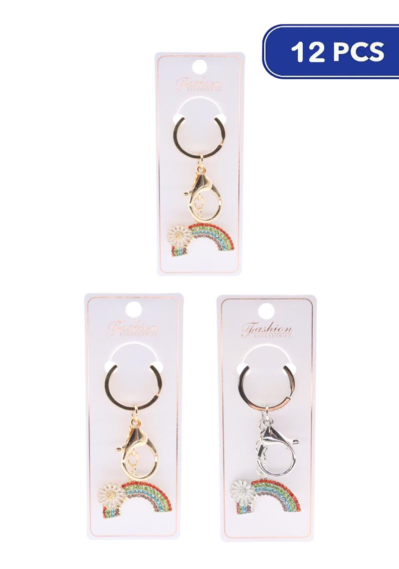 FASHION RHINESTONE RAINBOW KEYCHAIN (12 UNITS)