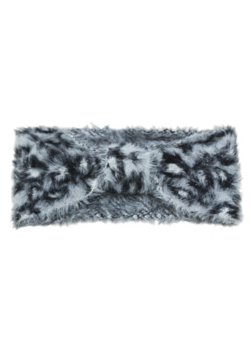 LEOPARD SOFT FEATHER YARN HEADWRAP