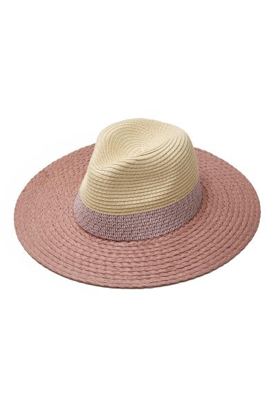 STRAW TWO TONE FEDORA