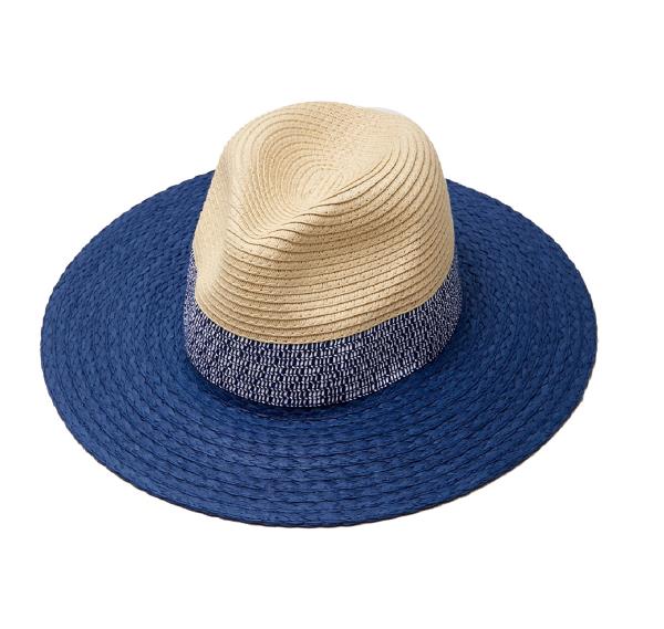 STRAW TWO TONE FEDORA