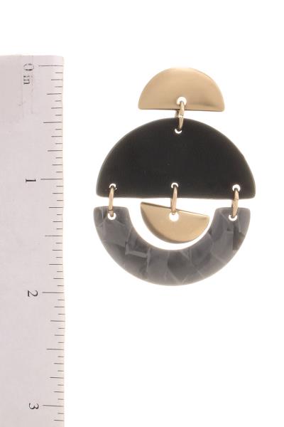 HALF MOON METAL EARRING