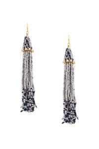 MULT BEAD STRING DROP FRINGE EARRING