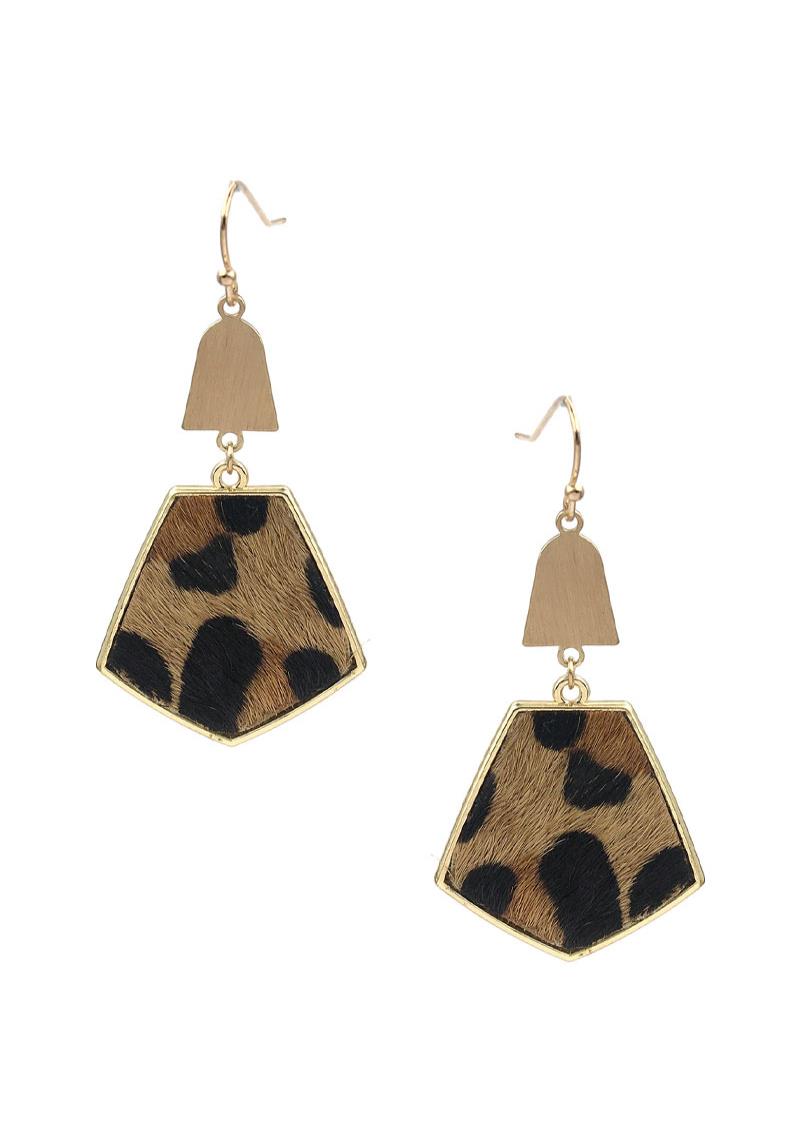 ANIMAL HAIR CALF DANGLE EARRING