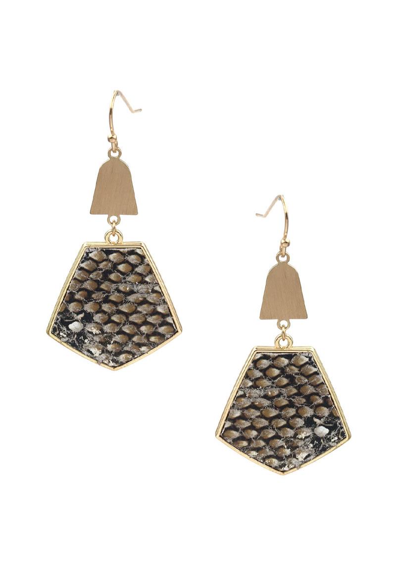 ANIMAL HAIR CALF DANGLE EARRING