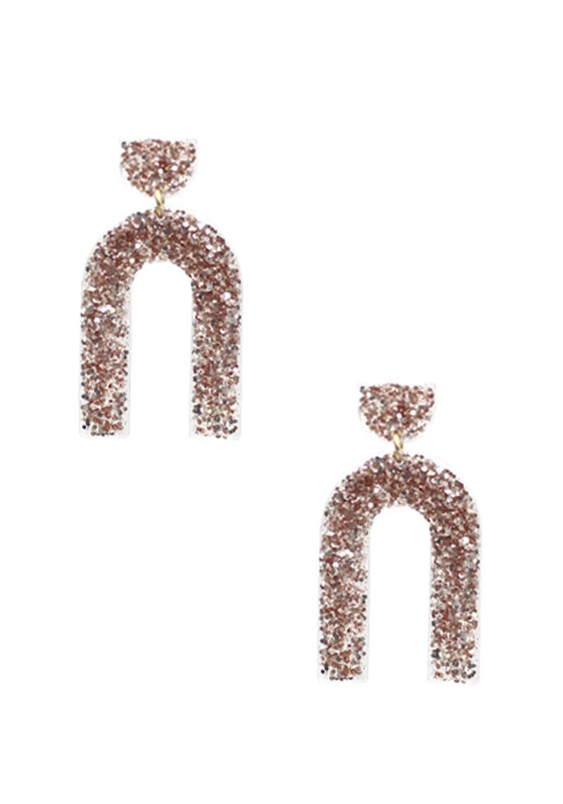 GLITTER U DANGLE EARRING
