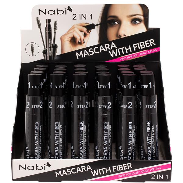 NABI 2 IN 1 MASCARA WITH FIBER (24 UNITS)